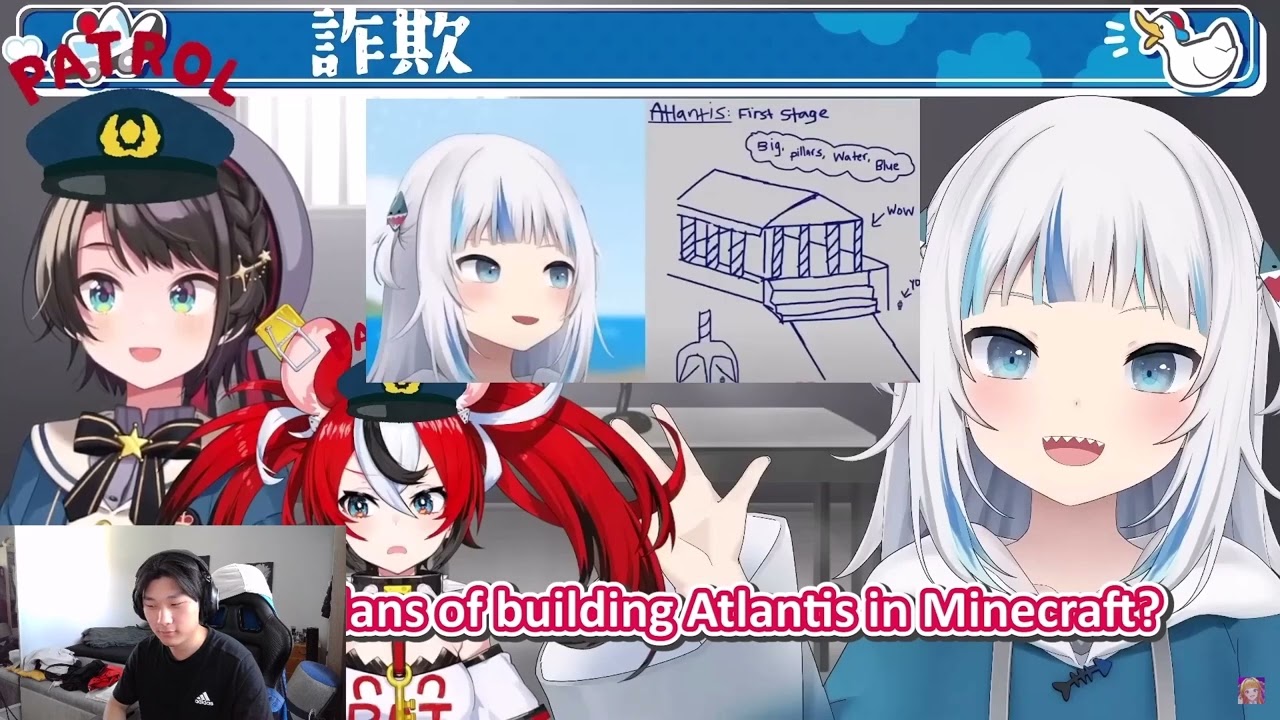 Reacting to Subaru and Bae trying to put Gura in jail