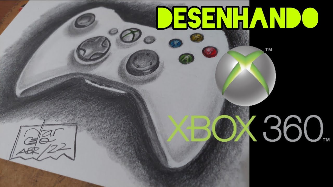 DESENHANDO XBOX 360 - DRAWING XBOX 360 