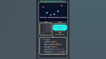 Create a Bouncing Ball Animation with HTML & CSS in 30 Seconds!