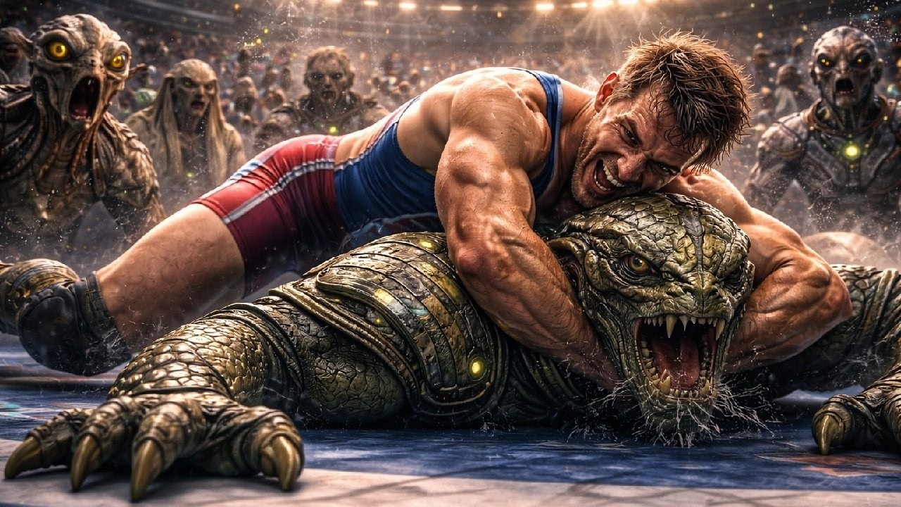 Międzygwiezdna Liga zakazała ludzkich zapasów, gdy pokonaliśmy ich najsilniejszego wojownika.