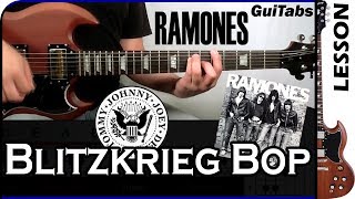 How to play BLITZKRIEG BOP 👽 - Ramones / GUITAR Lesson 🎸 / GuiTabs #105