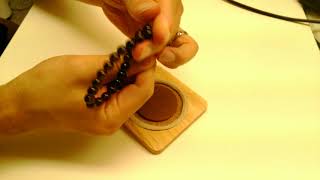 パワーストーンブレスレットの修理。ゴムの結び方