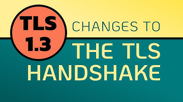 TLS 1.3 Handshake - many CHANGES from prior versions!