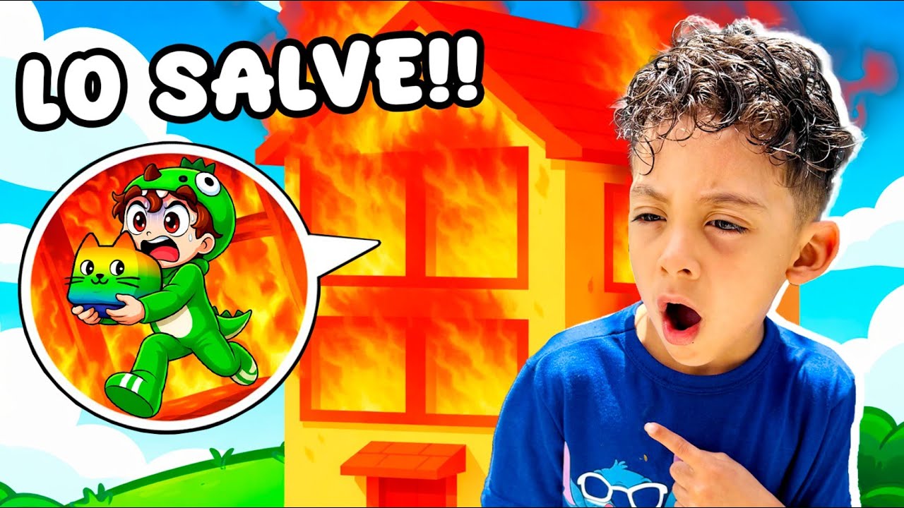 SALVAMOS ANIMALES BEBES DE UN EDIFICIO EN LLAMAS en ROBLOX | Dylan Juega