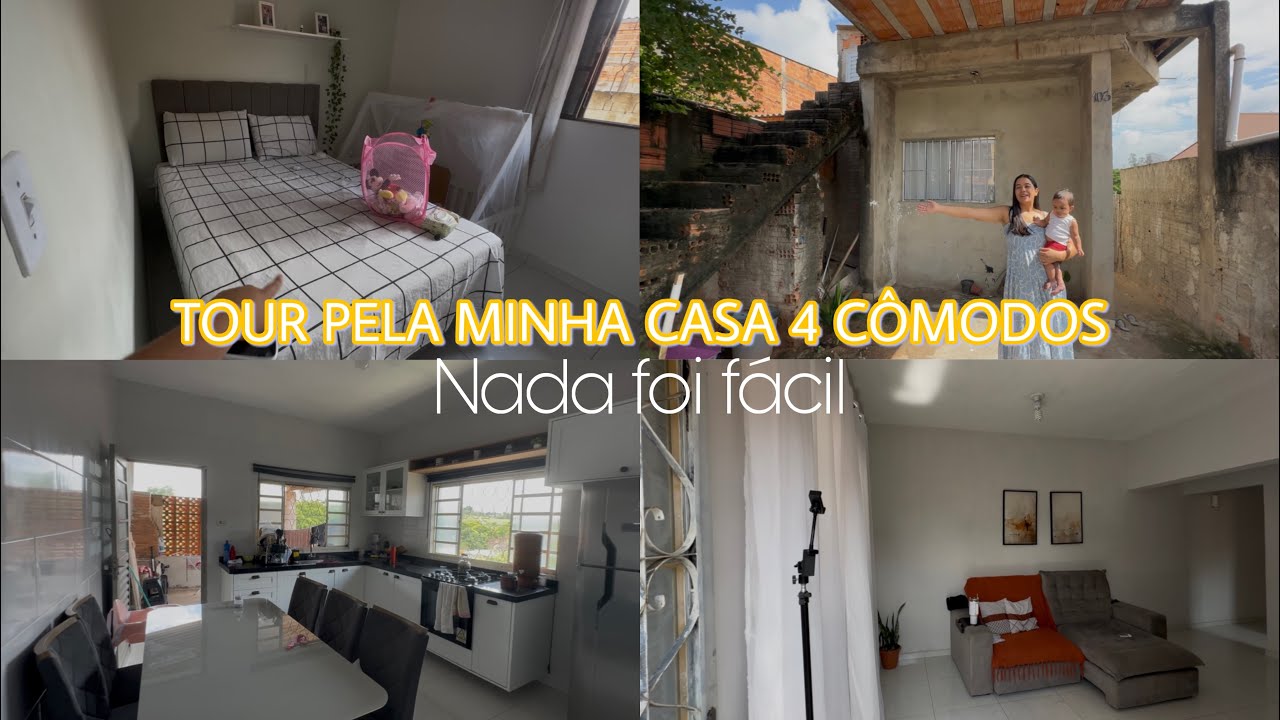 TOUR PELA MINHA CASA 4 CÔMODOS 🏠