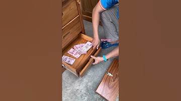Wooden cabinet with a creative secret compartment #furniture #woodworking #diy