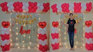 Anniversary special decoration ideas for home/Surprise Romantic Room Decoration/birthday decoration