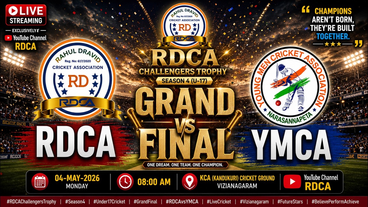 Rdca LIVE: RDCA Challengers Trophy Season 4 U-17 | GRAND FINAL | RDCA vs ...