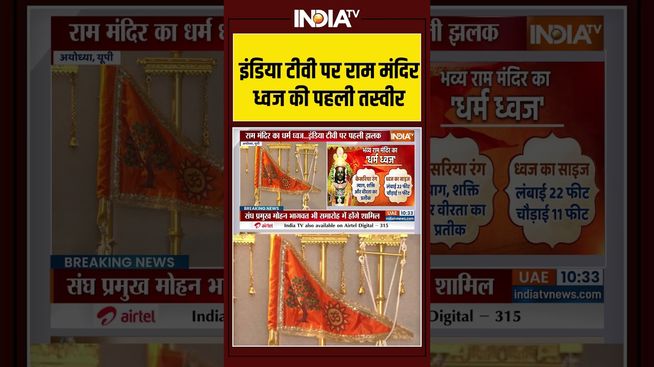 Ram Mandir Dhwajarohan | इंडिया टीवी पर राम मंदिर ध्वज की पहली तस्वीर | PM Modi | Ayodhya