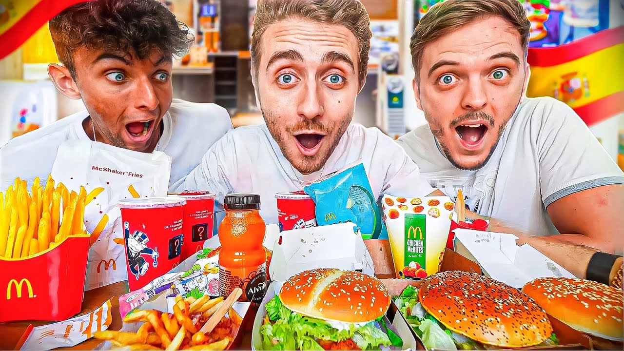ON TESTE LE MCDO ESPAGNOL ! (des trucs qu'on a pas chez nous) @AntoineS2S @frite