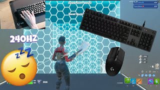 ⭐Logitech G512 ASMR Chill🤩Piece conrtol 1v1🏆Handcam Satisfying Keyboard Fortnite 240FPS 4K😍