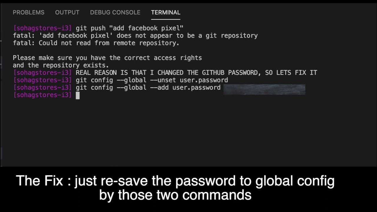 fix github error username or email or password is invalid / incorrect