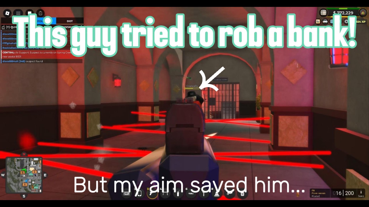This guy tried to rob the bank! But my aim saved him.... - YouTube