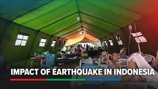 Survivors treated in makeshift medic tents in Indonesian quake epicenter