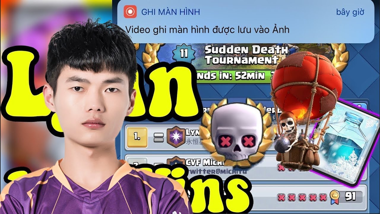 Lciop  (Lynn舞厅 ) 107 Wins  Sudden death Global Tournament Clash Royale