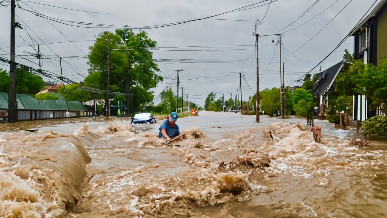 Saving the City Unclogging a Flash Flood Street Drain - YouTube