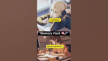 “Spaced Repetition: Remember Anything Forever 🧠✨”#shorts #studyhack #music #punk