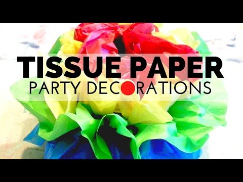 How to Make Tissue Paper Pom Poms - Fun and Easy Party Decorations