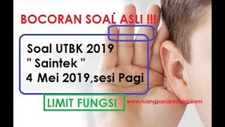 Soal utbk 2019 terbaru "limit fungsi ...