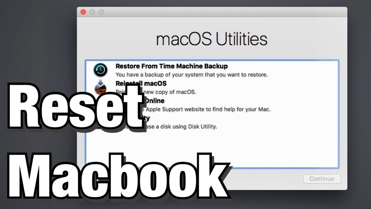 how to restore mac os x to factory settings