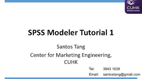 SPSS Modeler Tutorial 1 - Part1