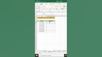 Convert date into a Month Name using Excel TEXT Function #ytshorts  #excel #shortsvideo