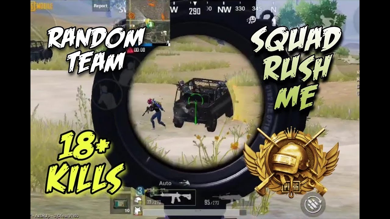 Play With Random Team 18 Kills Squad Rush Gameplay Aqib Xgamer Youtube 