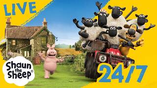 LIVE 24/7 - Shaun The Sheep 🐑⭐️ Kids Cartoons, Preschool, Relaxing Fun!