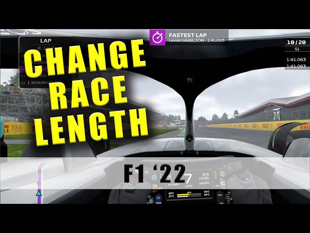 F1 22 how to change race length 