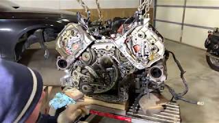 TIMING CHAIN REPLACEMENT AUDI A8 D4 ENGINE 4.2 CDRA (part2)