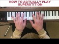 VULF /// How To Play Superstition Piano Tutorial