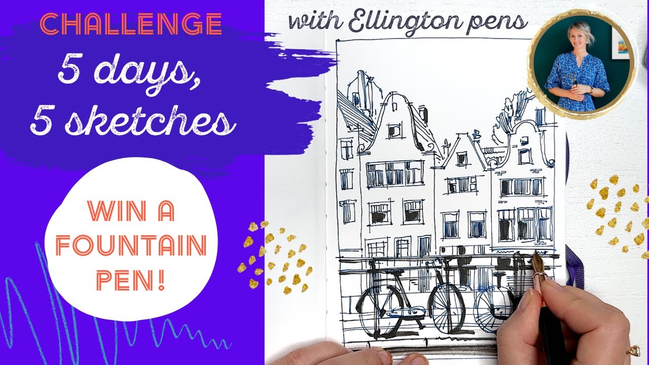Join My 5-Day Ink Sketching Challenge with Ellington Pens