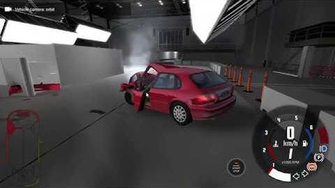 Ibishu Pessima Hatchback Small Overlap Crash Test - BeamNG