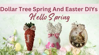 Dollar Tree Easter And Spring DIYs/ Hello Spring/ EASY Spring And Easter Wreaths/ Spring DIYs