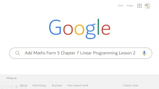 Form 5 Add Maths Chapter 7 Linear Programming Lesson 2