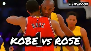 Prime KOBE BRYANT Faces An Exciting Rookie Called DERRICK ROSE! (November 2008)