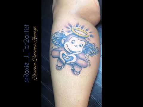 Curious George tattoo for the hubby George  Tattoos Left arm tattoos  Monkey tattoos