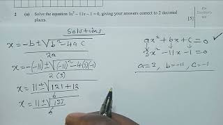 Quadratic Formula | Solving Quadratic Equations (ECZ Math G12 / GCE & GCSE)