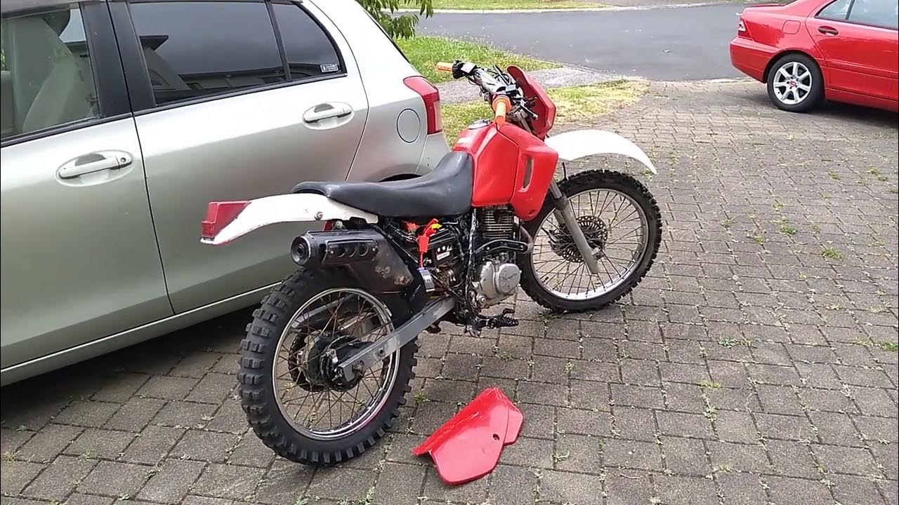 Ctx200 frame, engine swap Honda 230cc fast idle - YouTube
