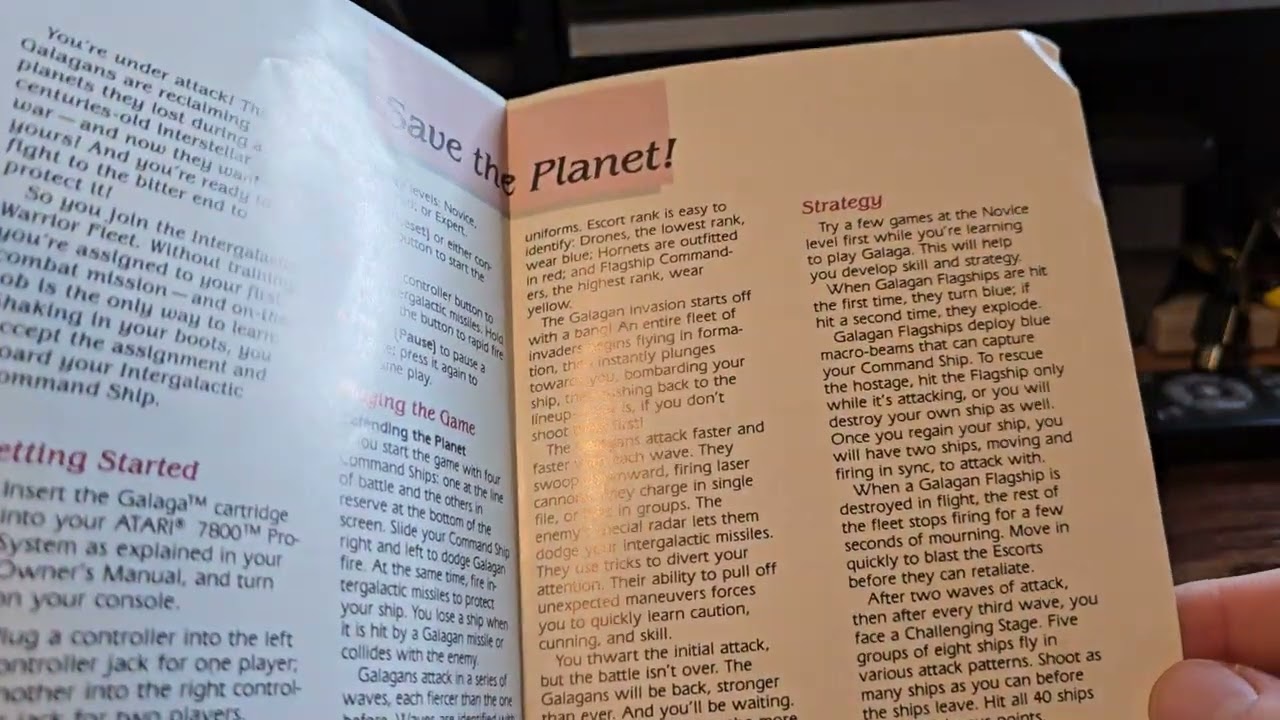 Atari 7800 Galaga Manual - Strategy, Scoring, and a Zap to the Retro Gaming Past!