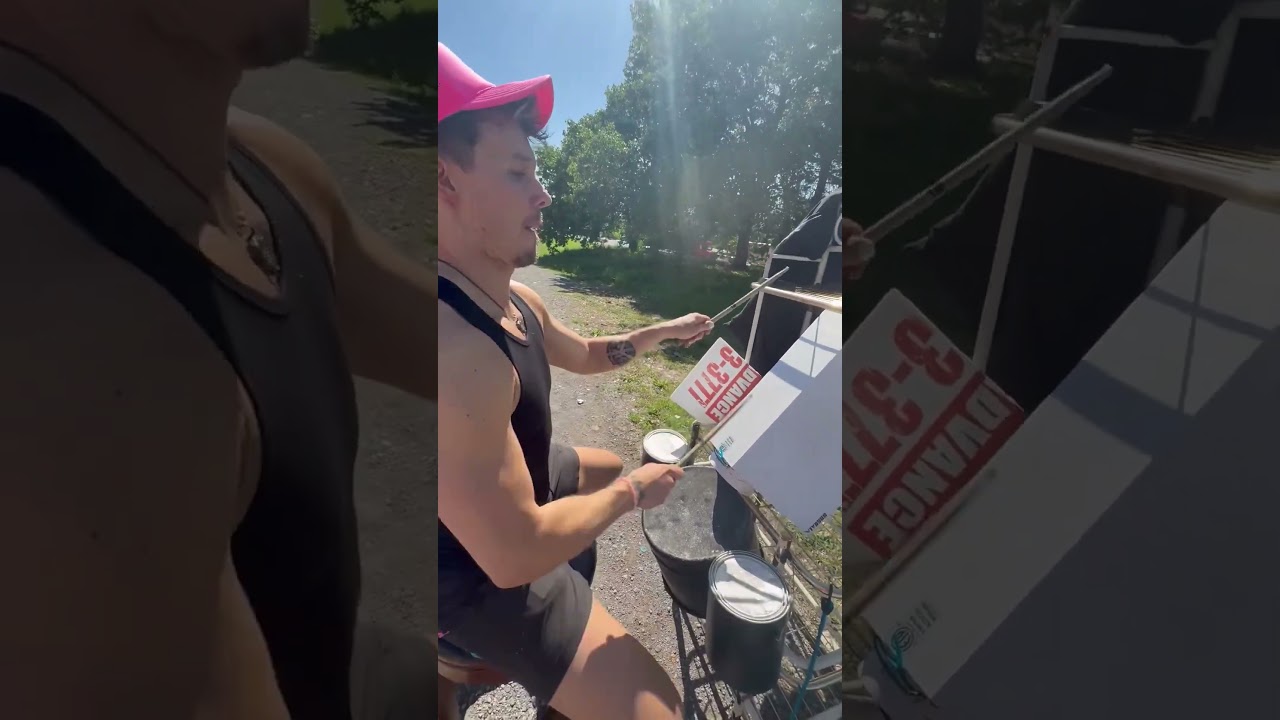 Spotted a drummer on the Nashville highway&mdash;first tip ever! #Nashville #StreetMusic #HighwayVibes