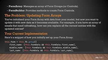How to Update Angular Form Arrays with New Data