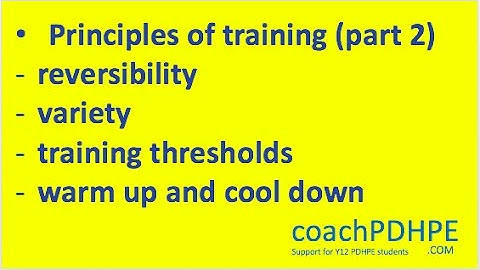 HSC PDHPE Core 2 Principles of Training Part 2