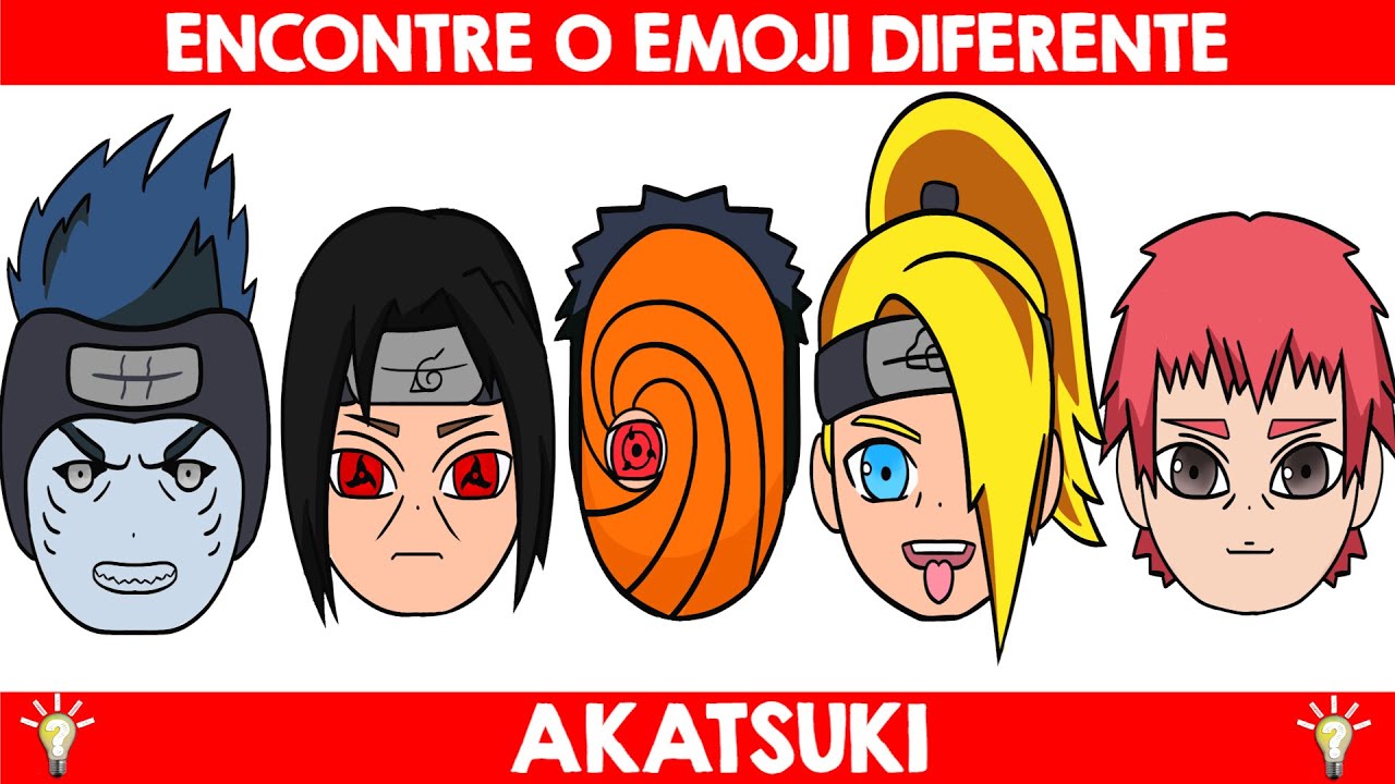 FIND THE DIFFERENT EMOJI AKATSUKI - EMOJIS AKATSUKI GAME - NARUTO