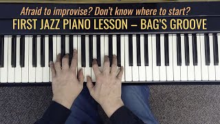 LEARN TO PLAY JAZZ PIANO! First lesson: Eb Blues, Bag's Groove