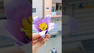 Watch a square of paper come to LIFE! 😱🌸✨ #Shorts #DIY #PaperCraft #Satisfying #Viral
