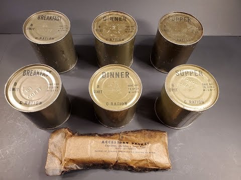 1945 C Ration Review Preserved Vintage 24 Hour MRE Testing Marathon