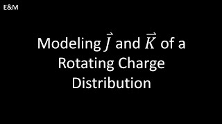 Modeling Volume and Surface Current Density of a Rotating Charge Distribution - E&M