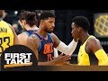 First Take debates which team won Paul George-Victor Oladipo trade | First Take | ESPN