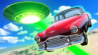 We Found a SECRET UFO that Tried to ABDUCT Us in BeamNG Drive Mods!